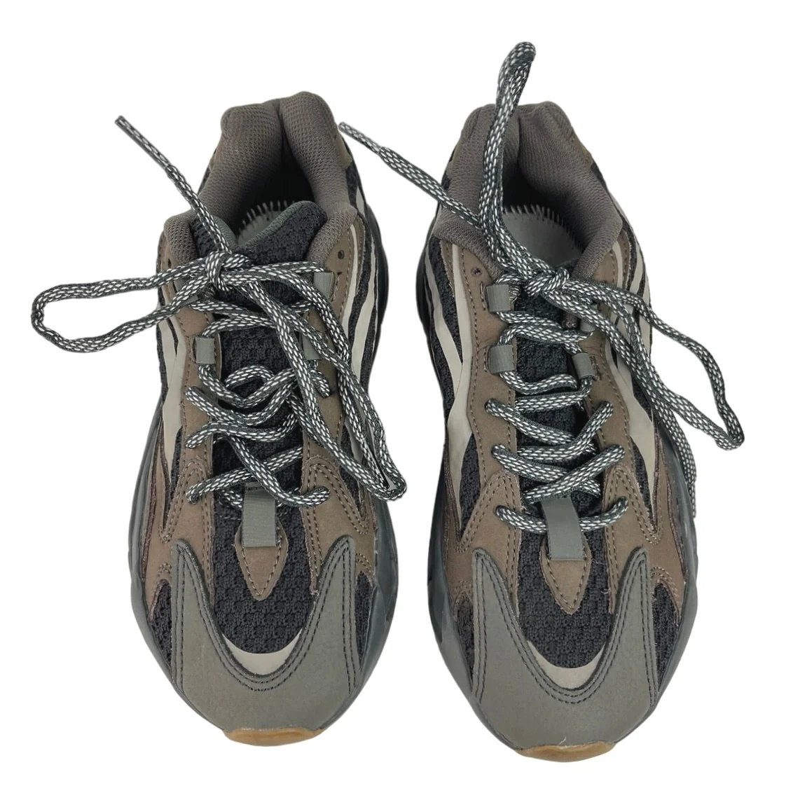 Adidas Yeezy Boost 700 V2 Geode Grey Tan Knit Fabric Leather Sneakers Shoes 6 - Image 2