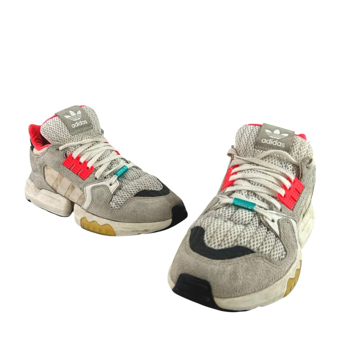 Adidas ZX Torsion Women's White Solar Red Lace Up Athletic Sneakers Shoes Sz 8.5 - Image 5