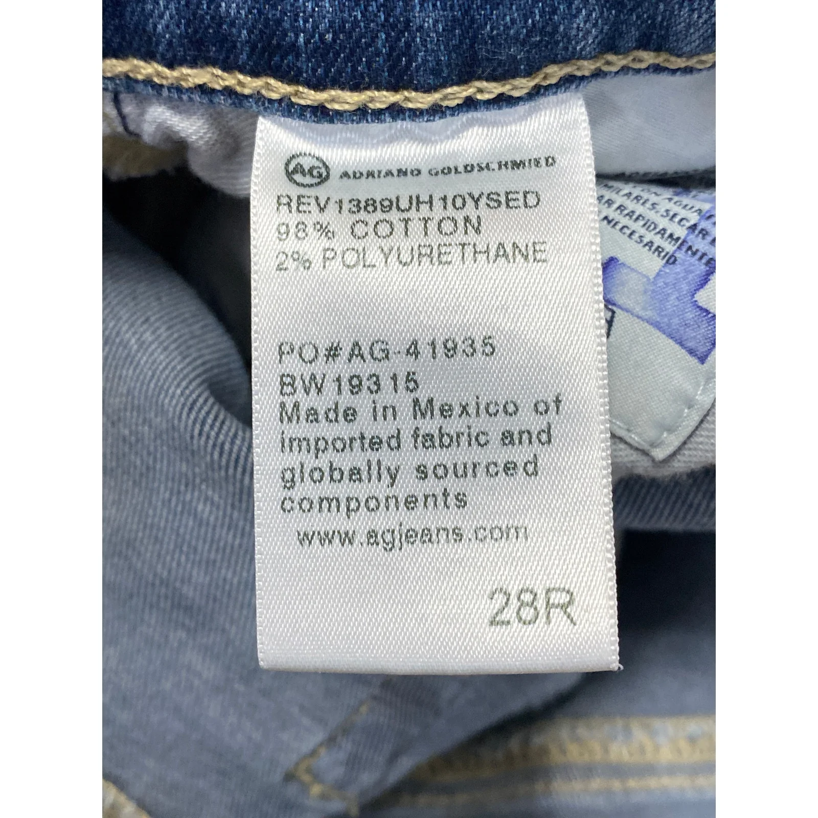 Adriano Goldschmied Blue Distressed Frayed Hem Super Skinny Denim Jeans Pant 28 - Image 7