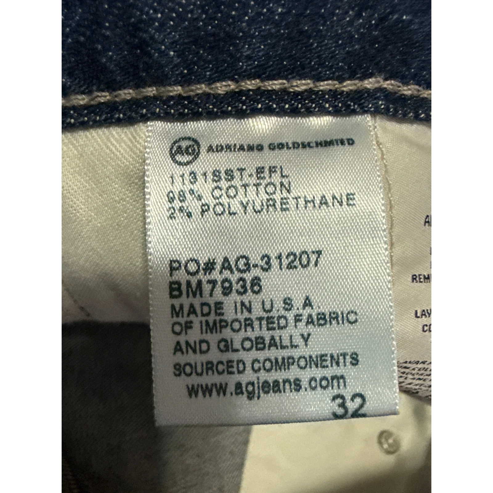 Adriano Goldschmied Matchbox Men's Blue Slim Fit Straight Denim Jeans Pants 32 - Image 6