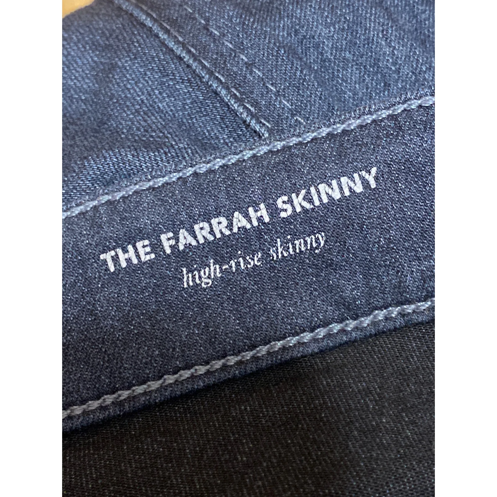 Adriano Goldschmied The Farrah Skinny Dark Blue High Rise Denim Jeans Size 27 - Image 4
