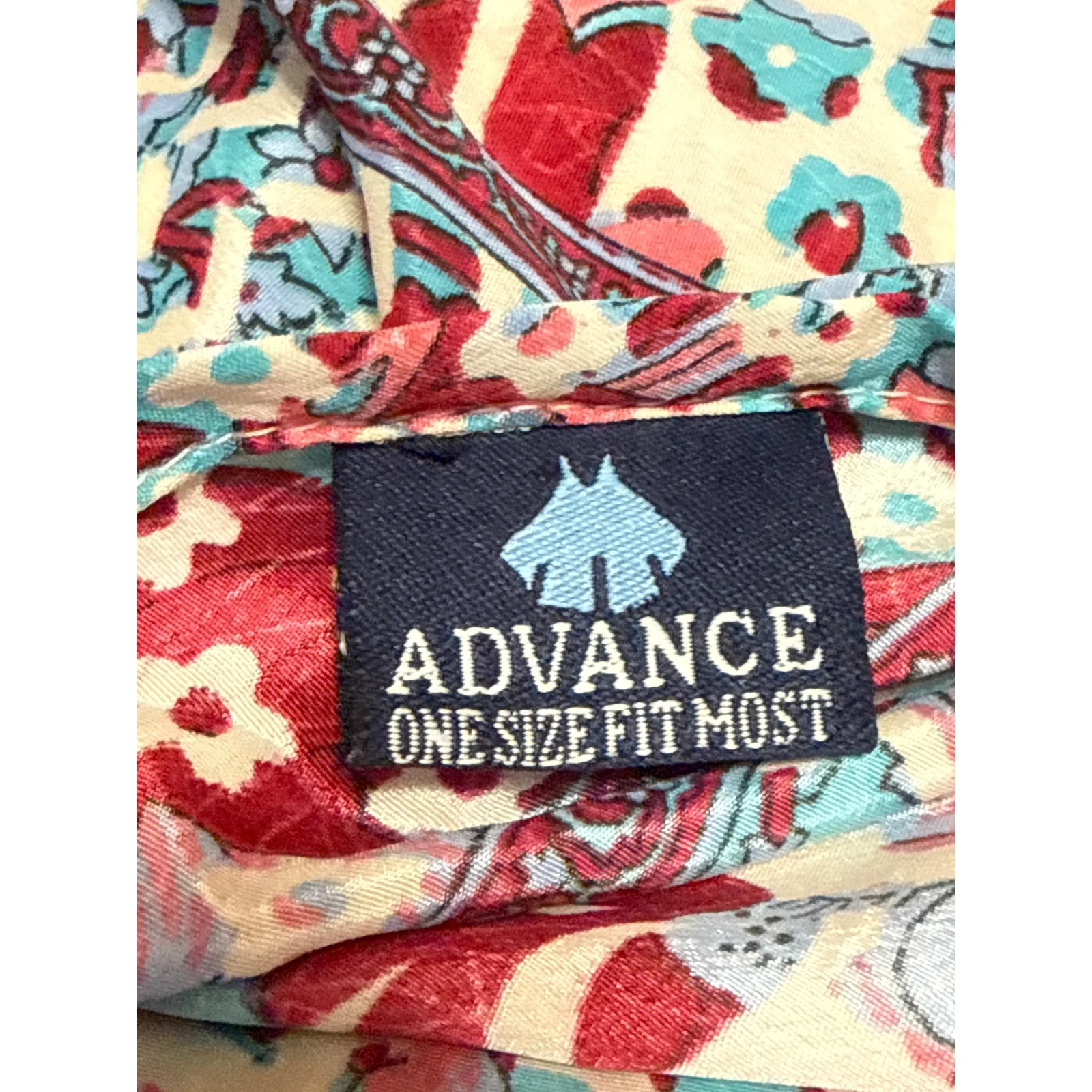 Advance Red Silk Floral V Neck Boho Sleeveless Cami Tank A Line Maxi Dress OS - Image 4
