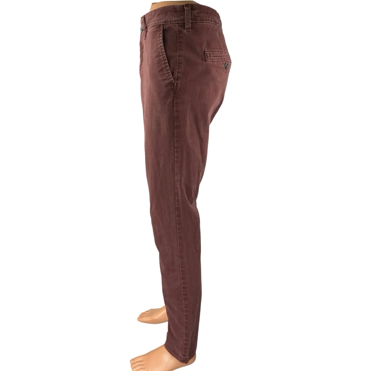 Aeropostale Men's Brown High Rise Skinny Chino Khaki Trousers Pants Size 30/34 - Image 2