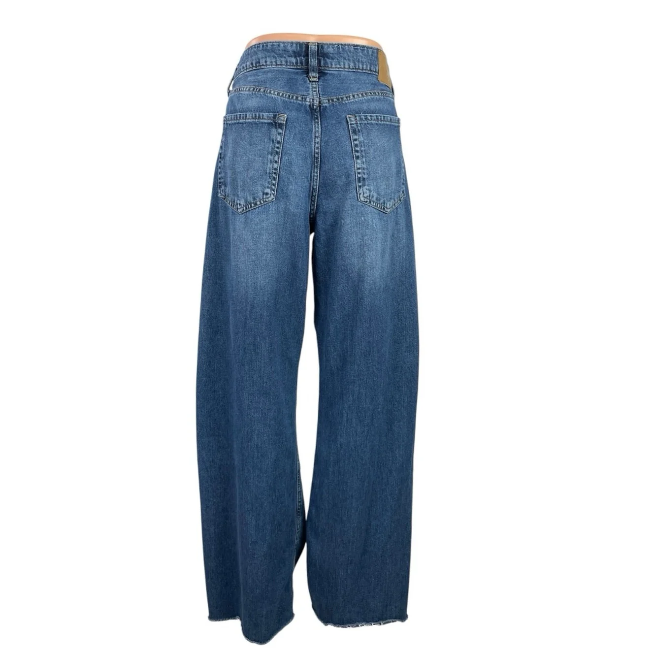 Aeropostale Women's Blue High Rise Palazzo Wide Leg Baggy Denim Jeans Size 8 - Image 3