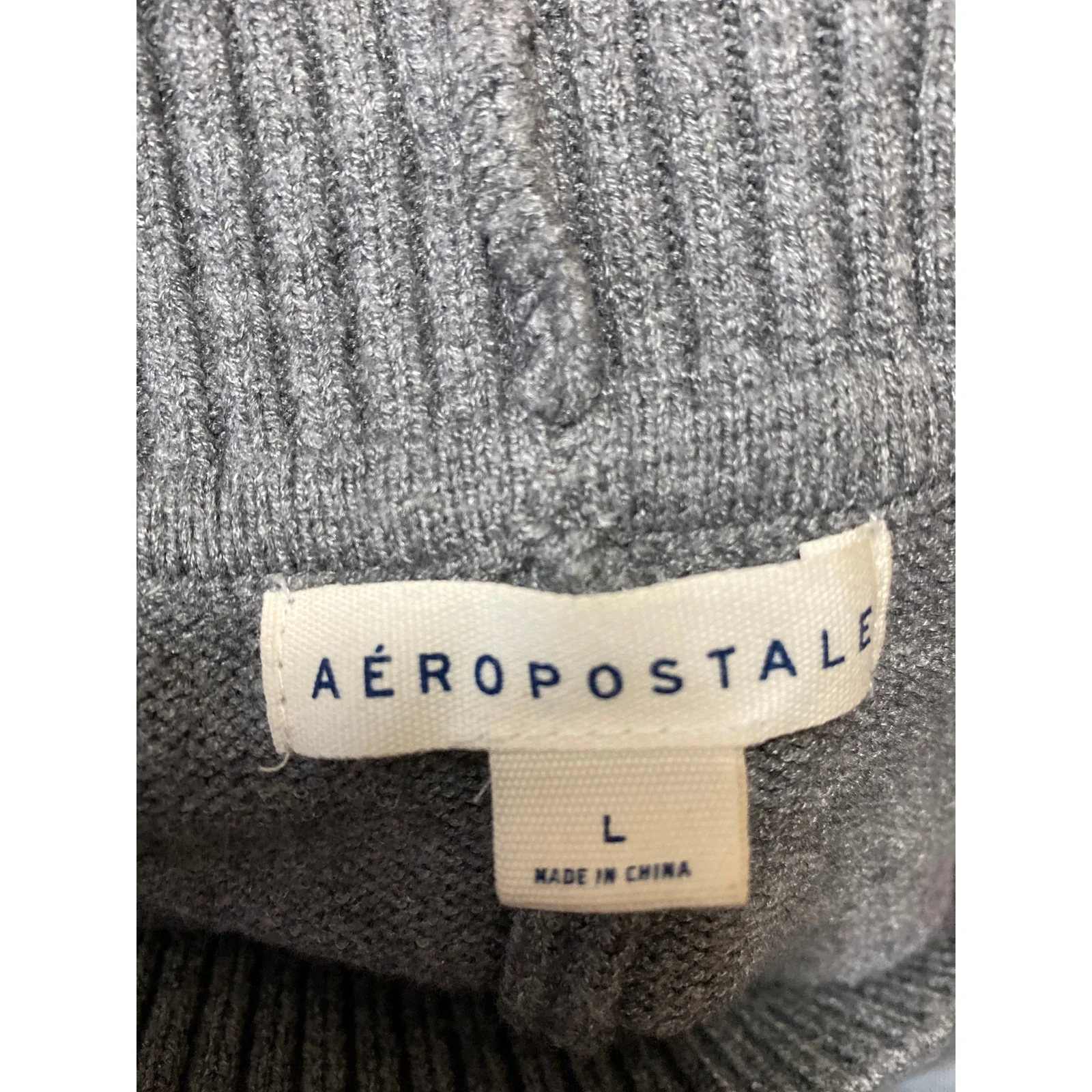 Aeropostale Women's Gray High Waisted Rib Knit Trim Flare Yoga Lounge Pants Sz L - Image 4