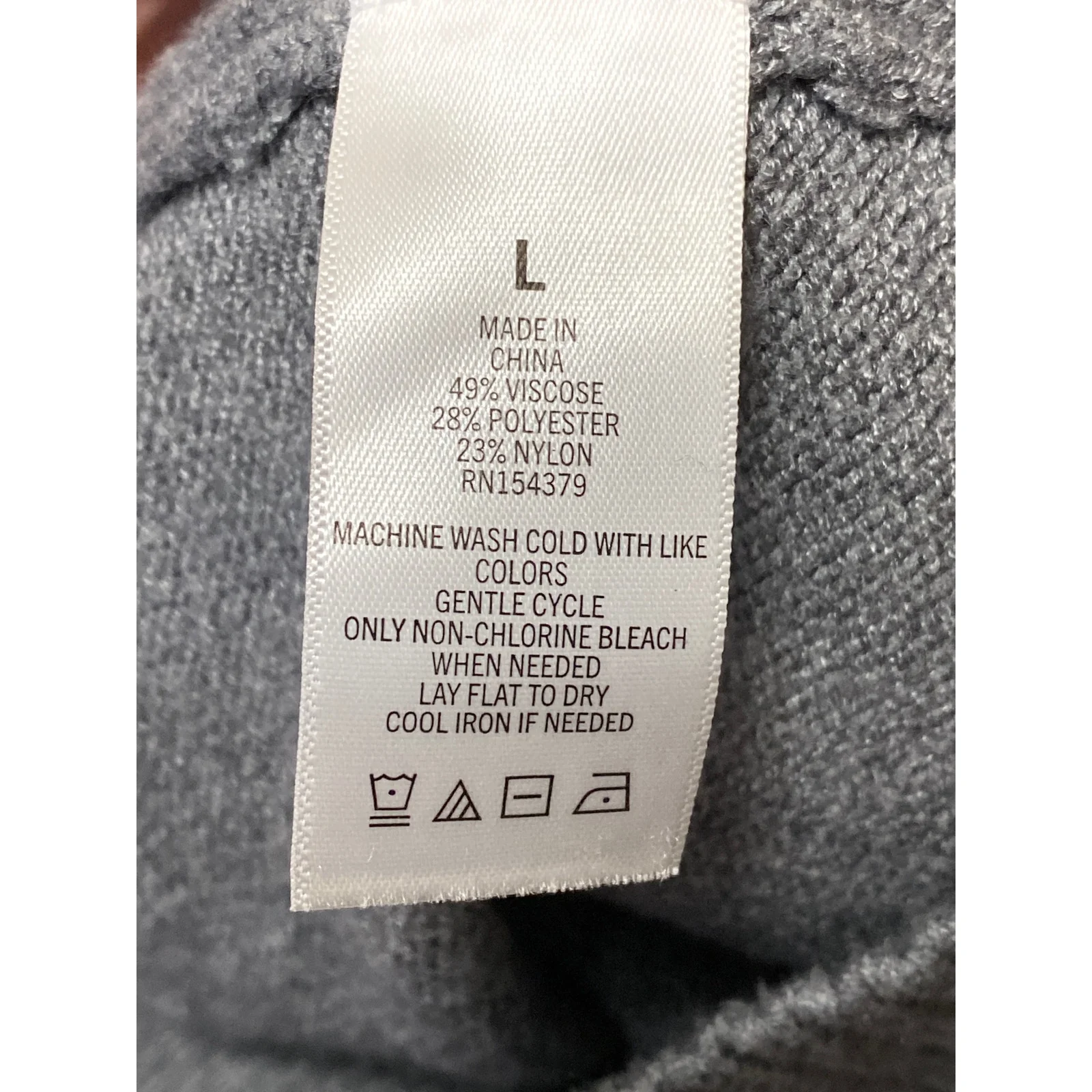 Aeropostale Women's Gray High Waisted Rib Knit Trim Flare Yoga Lounge Pants Sz L - Image 5