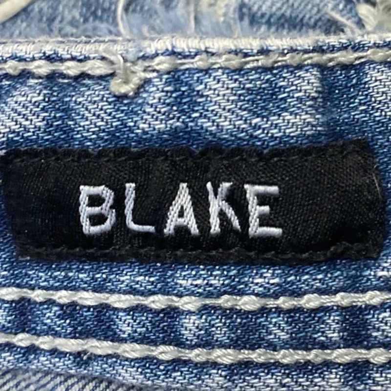 Affliction Buckle Blake Men's Blue Distressed Slim Straight Denim Jeans Size 30L - Image 7