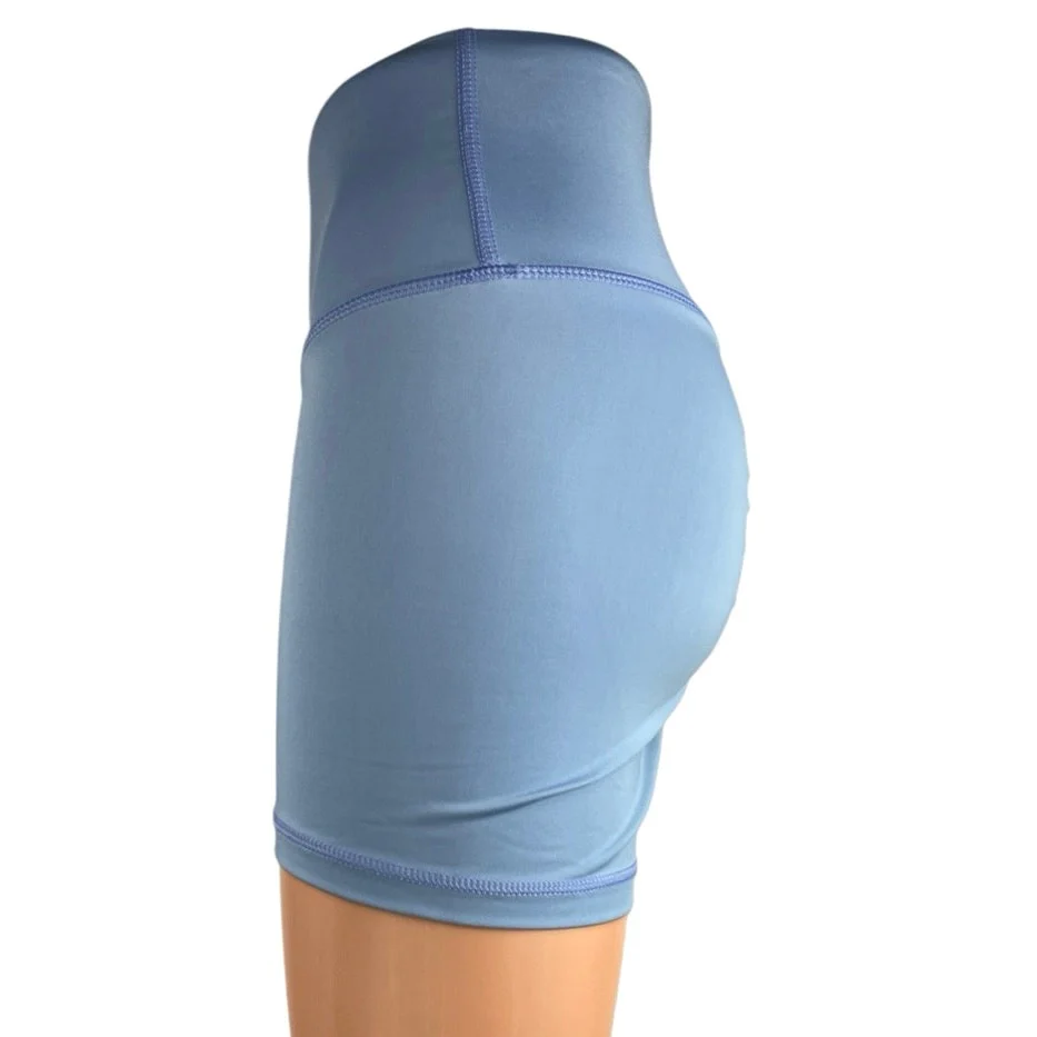Agent84 Womens Blue Scrunch High Waist Yoga Workout Athletic Active Shorts Sz M - Image 2