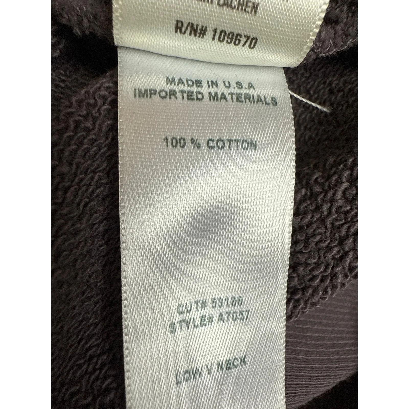 Agolde Low V-neck Women's Brown Fleece Long Balloon Sleeve Sweater Top Size XS - Image 4