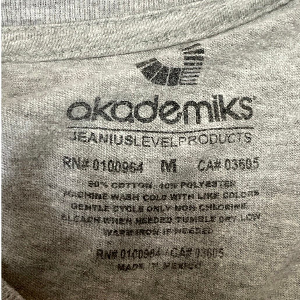 Akademiks Men's NASA Space Admin Gray Graphic Long Sleeve T Shirt Tee Top Size M - Image 5