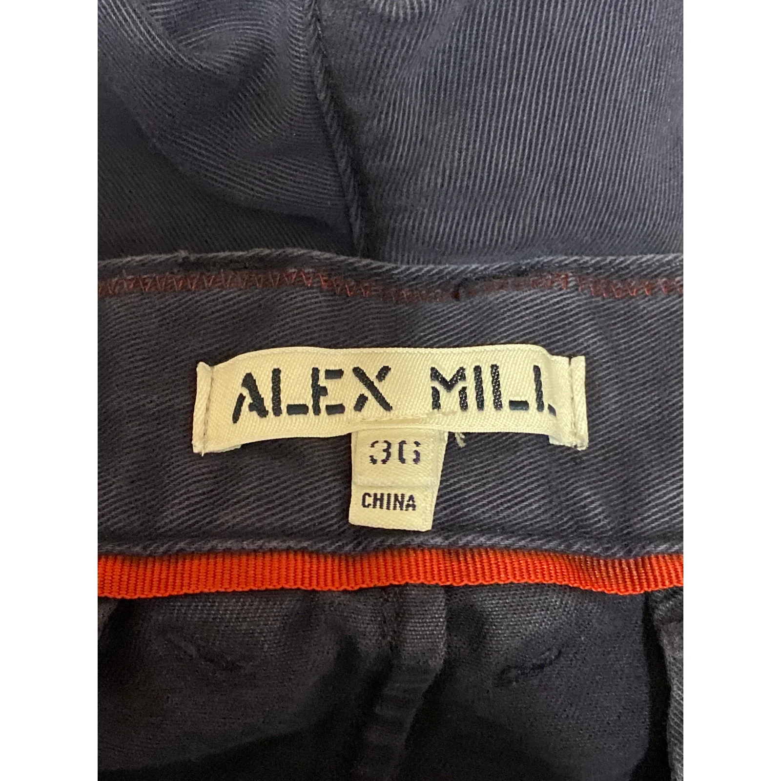 Alex Mill Men's Navy Blue High Waist Straight Leg Cotton Khaki Chino Shorts 36 - Image 4