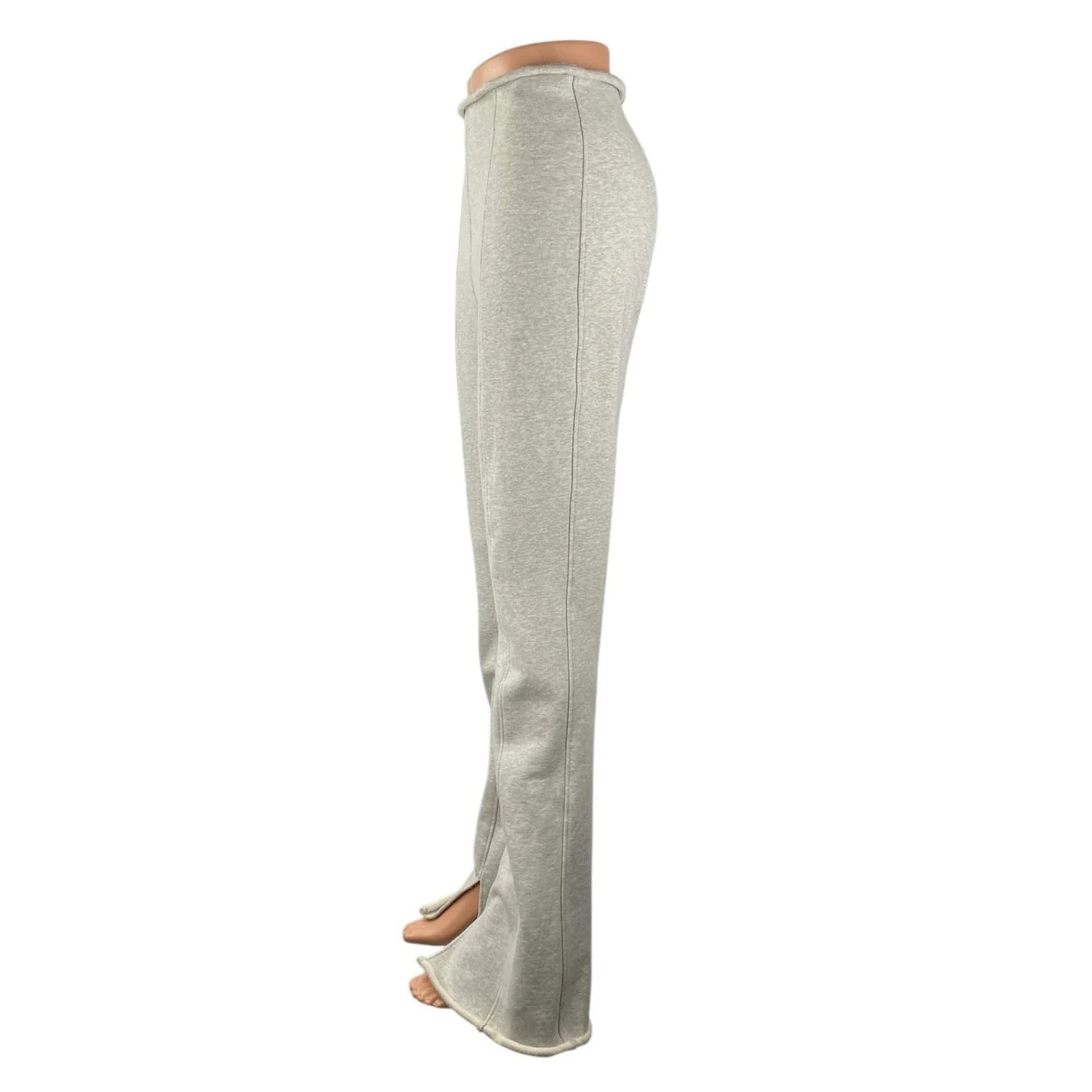 Alexander Wang Women's Gray High Rise Flare Bootcut Bell Bottom Trousers Pants M - Image 2