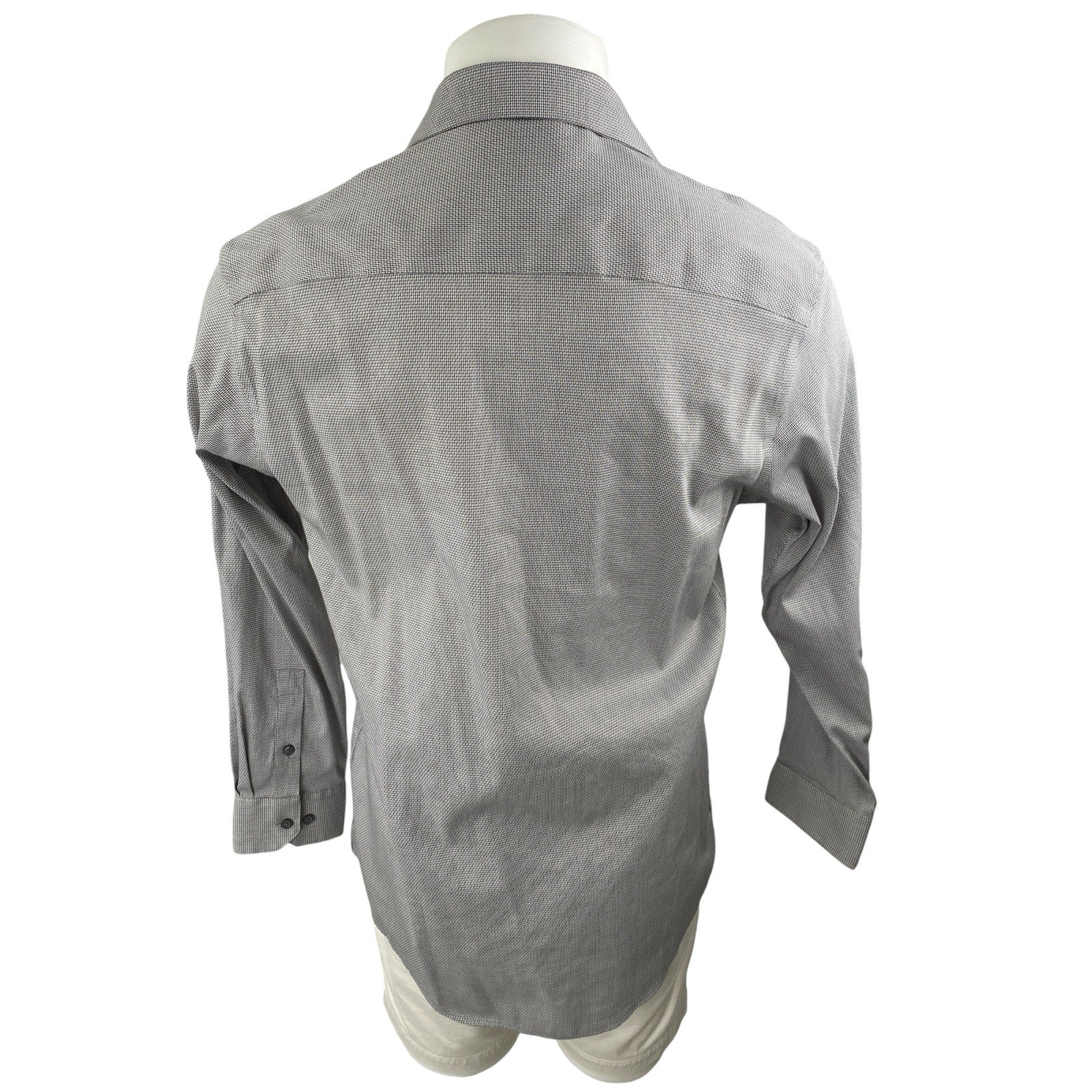 Alfani Men's Gray Athletic Fit Long Sleeve Button Down Dress Shirt Top Size M - Image 2