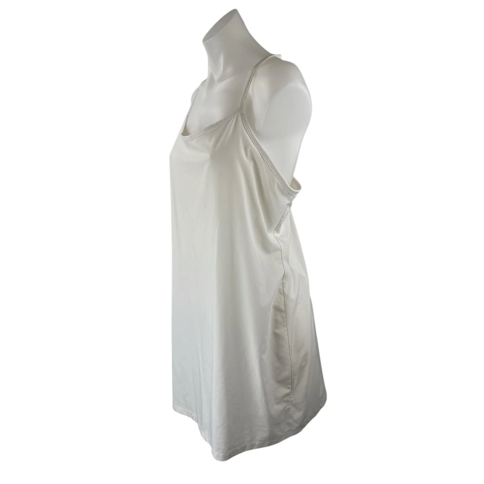 All In Motion White Sleeveless Racerback Scoop Neck Tennis Athletic Dress Size L - Image 2