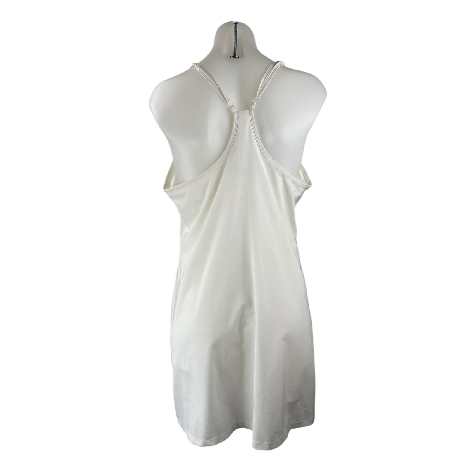 All In Motion White Sleeveless Racerback Scoop Neck Tennis Athletic Dress Size L - Image 3