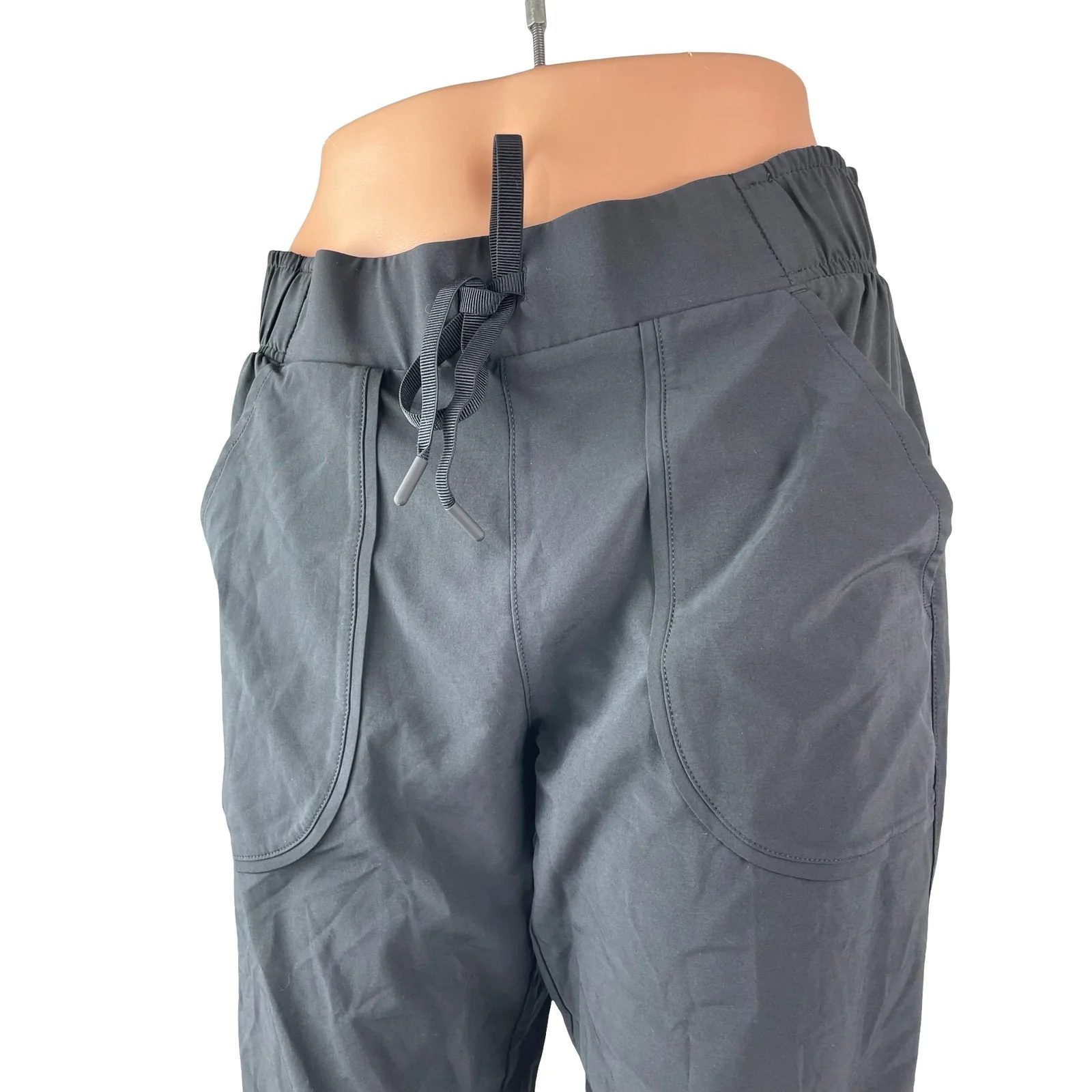 All In Motion Women's Black High Waisted Tie Tapered Leg Trousers Pants Size S - Image 3