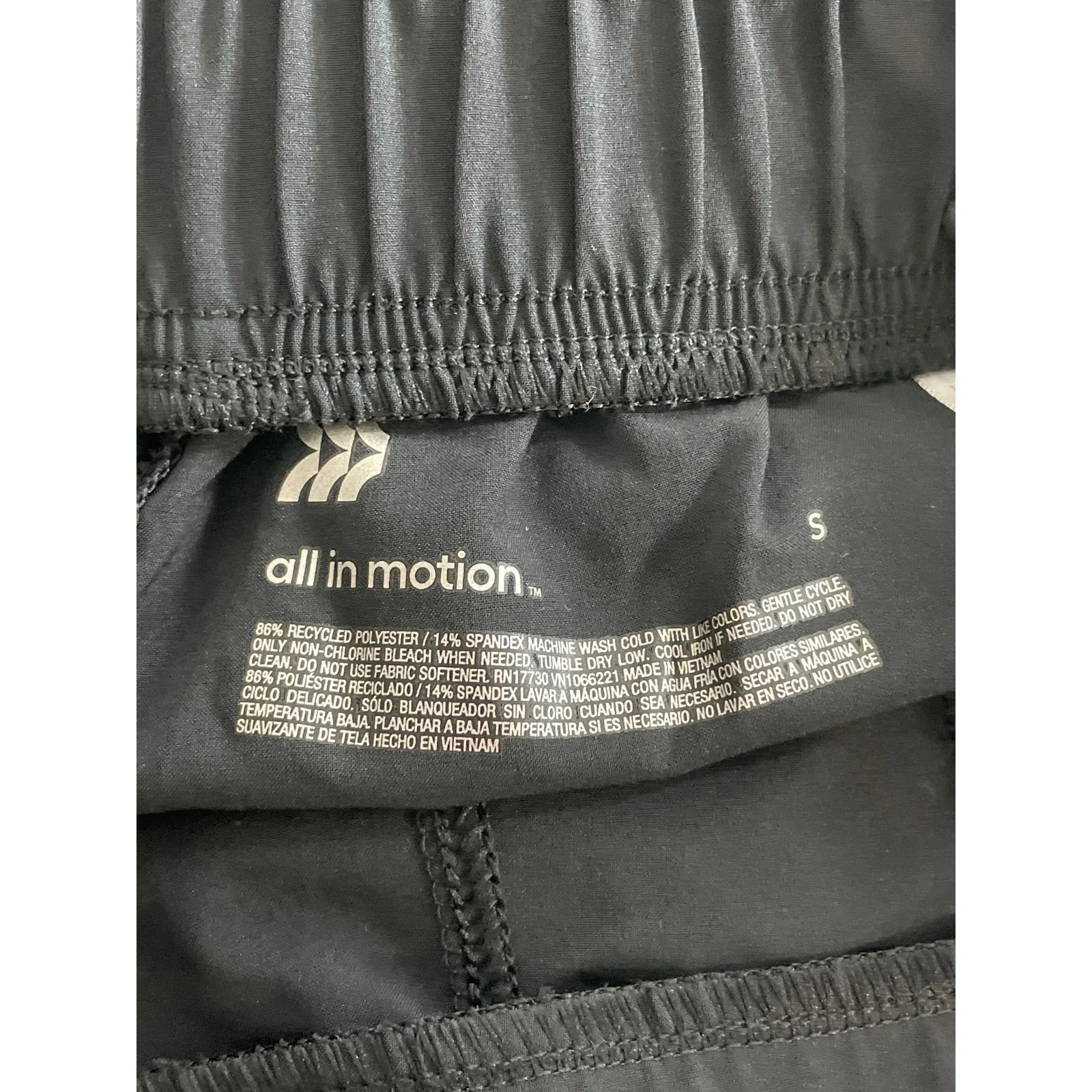 All In Motion Women's Black High Waisted Tie Tapered Leg Trousers Pants Size S - Image 5