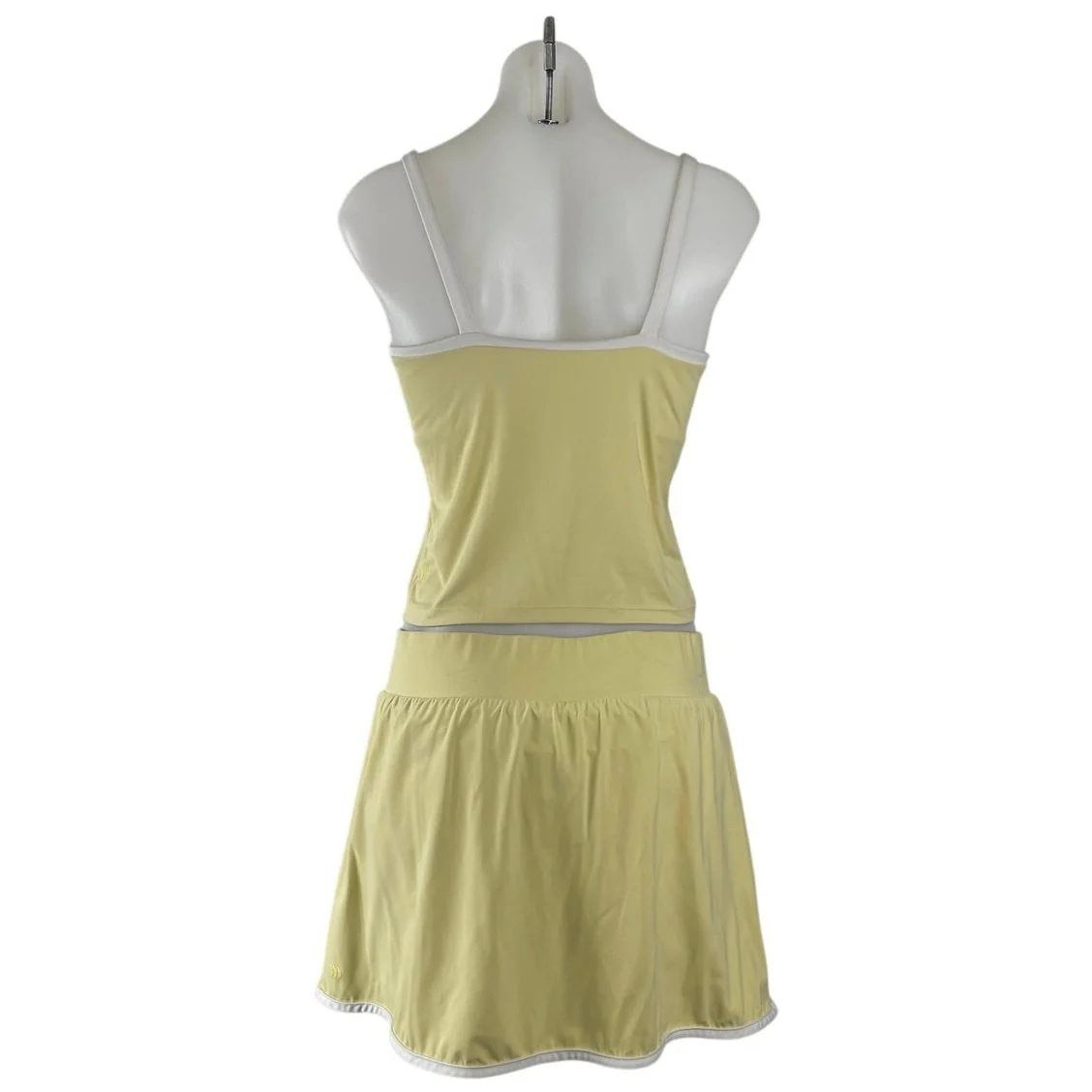 All in Motion Yellow Cami Tank Top A-Line Skort Skirt Athletic Activewear Set M - Image 4