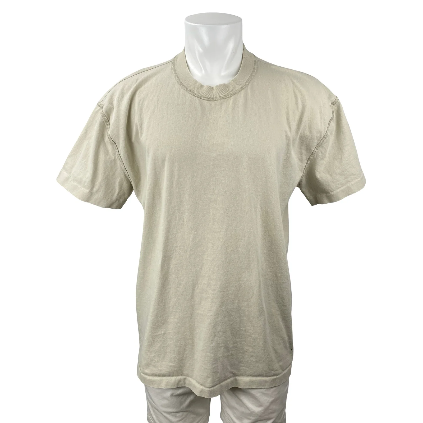 Allsaints Men's Khaki Crew Neck Short Sleeve Classic Tee Basic T-Shirt Top Sz M