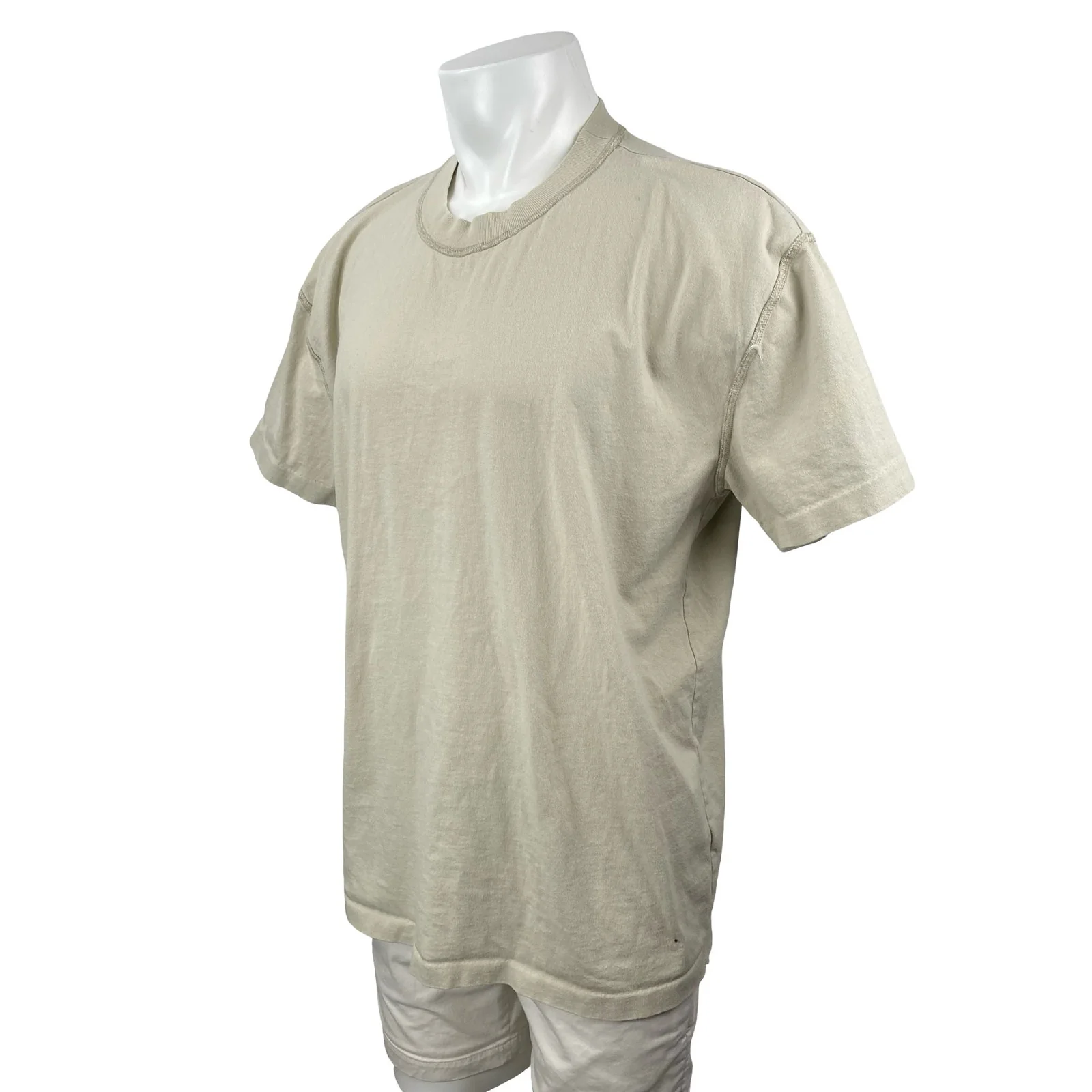 Allsaints Men's Khaki Crew Neck Short Sleeve Classic Tee Basic T-Shirt Top Sz M - Image 2