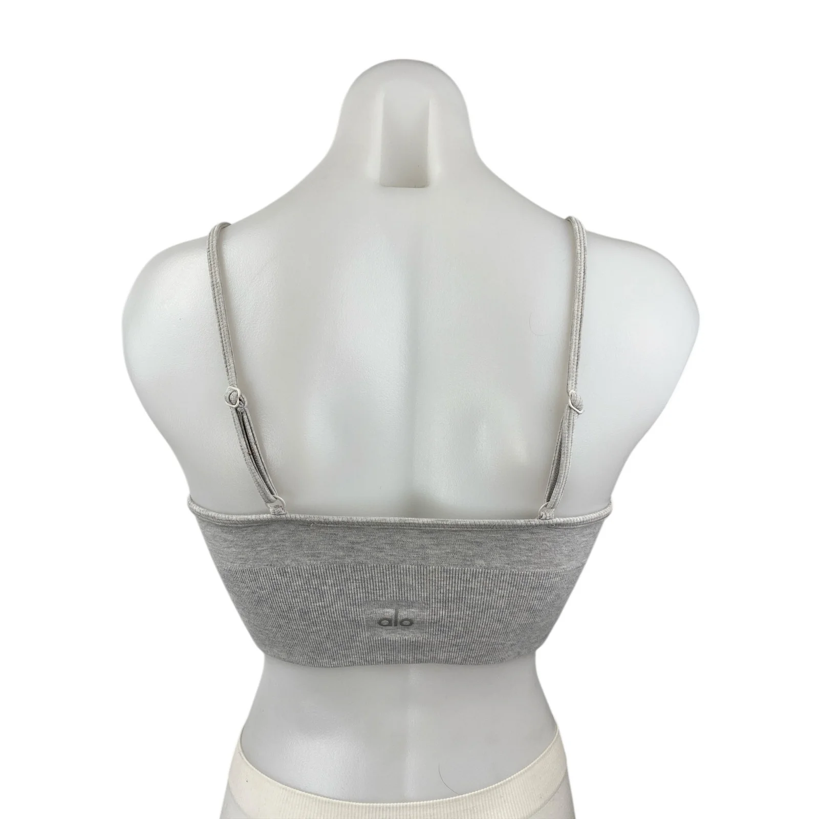 Alo Gray Sleeveless Cami Camisole Activewear Sports Bra Bralette Crop Tank Top S - Image 2