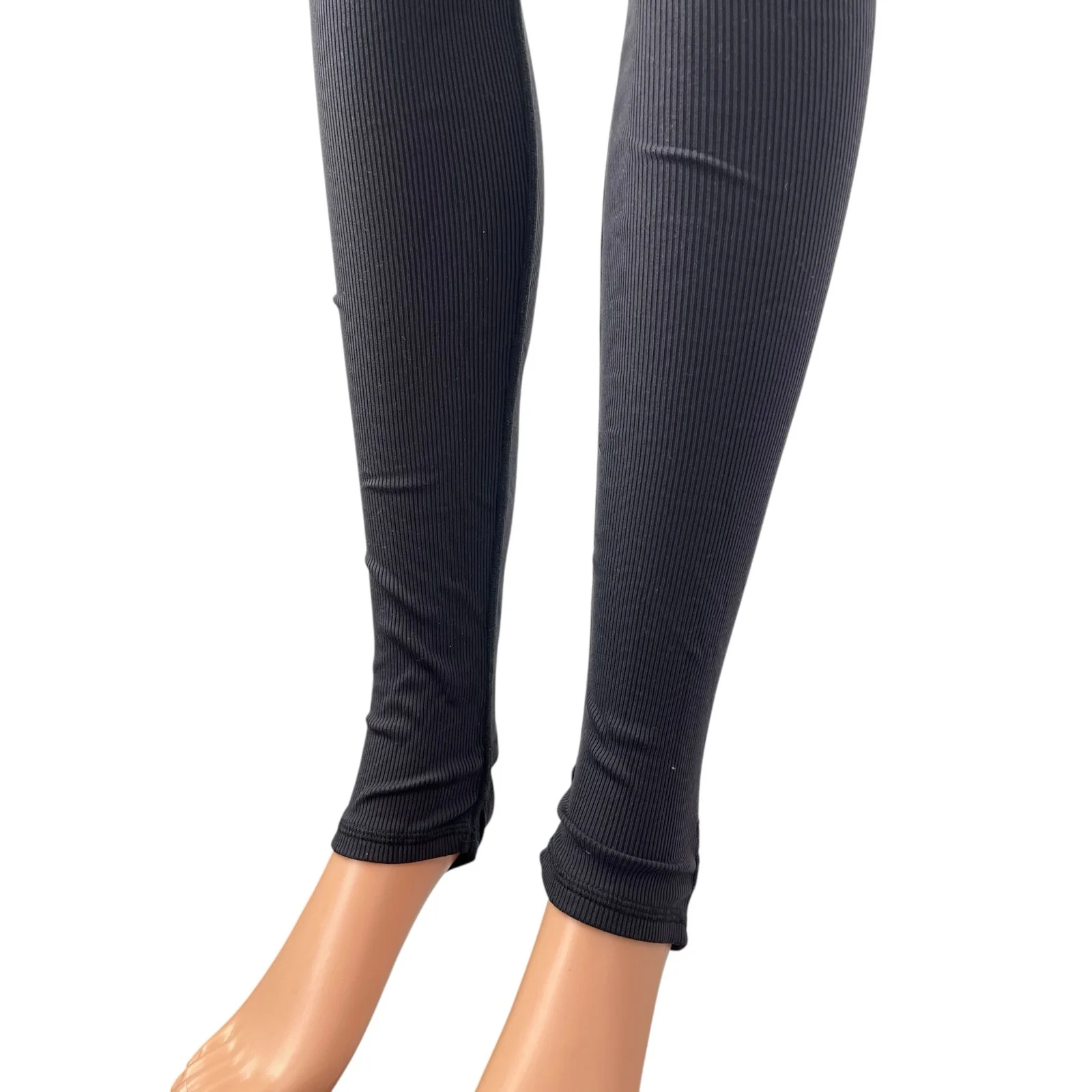 Alo Womens Black Sports Athletic Activewear Thigh High Compression Stockings M/L - Image 6