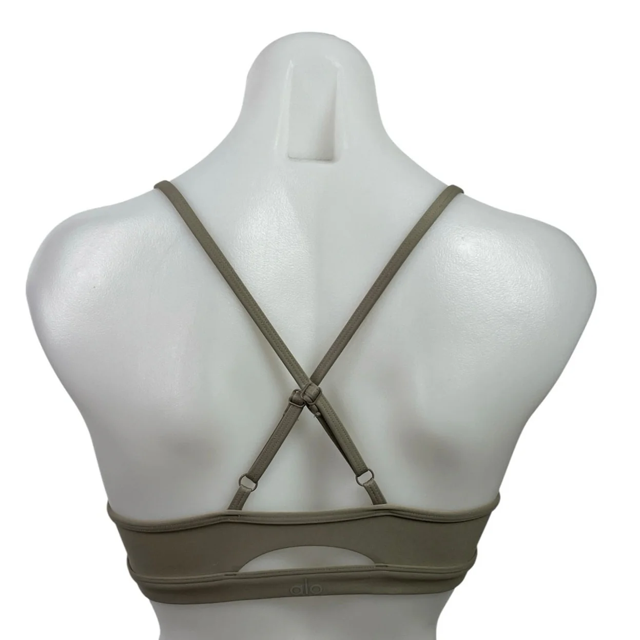 Alo Yoga Airlift Intrigue Gray Cross Back Yoga Athletic Sports Bra Crop Top Sz S - Image 3
