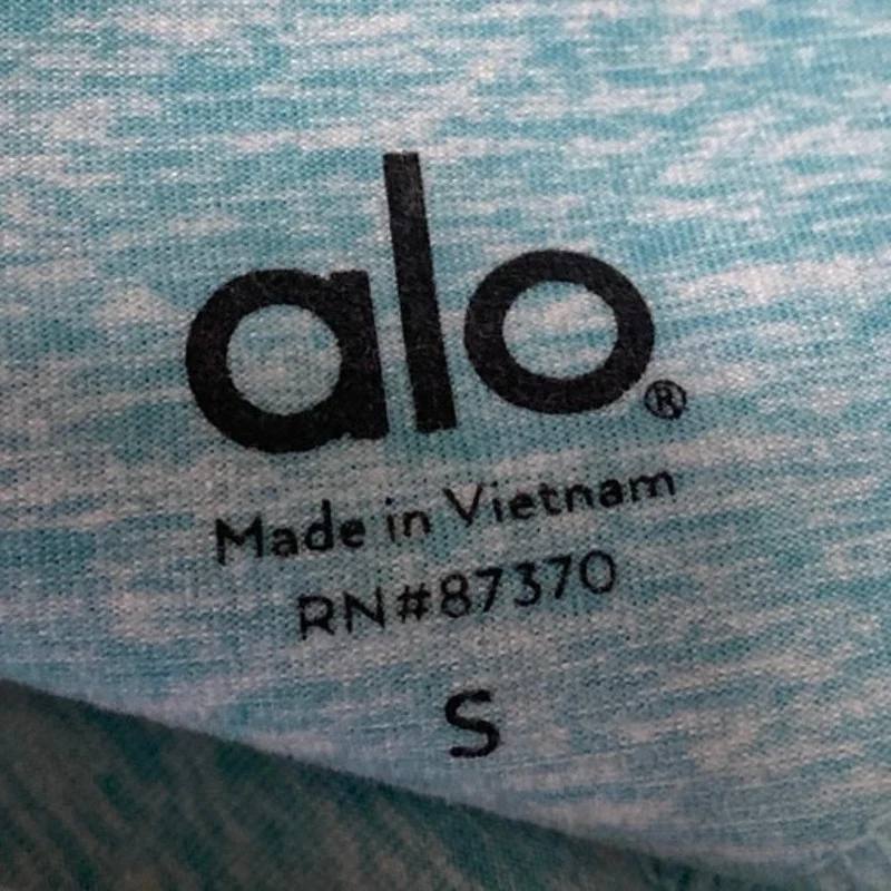 Alo Yoga Alosoft Women's Aqua Blue Gym Running Athletic Leggings Pants Size S - Image 4