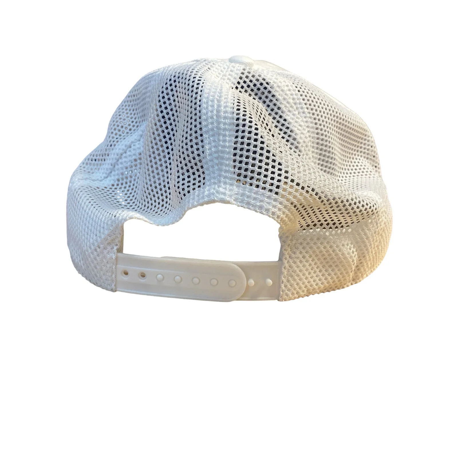 Alo Yoga District Womens White Mesh Back Adjustable Snap Back Trucker Hat Cap OS - Image 2