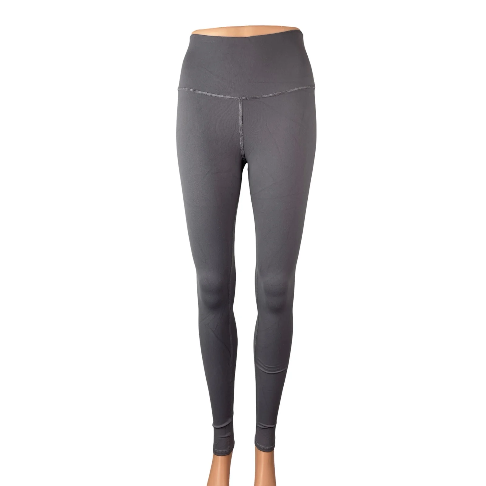 Alo Yoga Gray High Rise Skinny Yoga Gym Athletic Activewear Leggings Pants S/M
