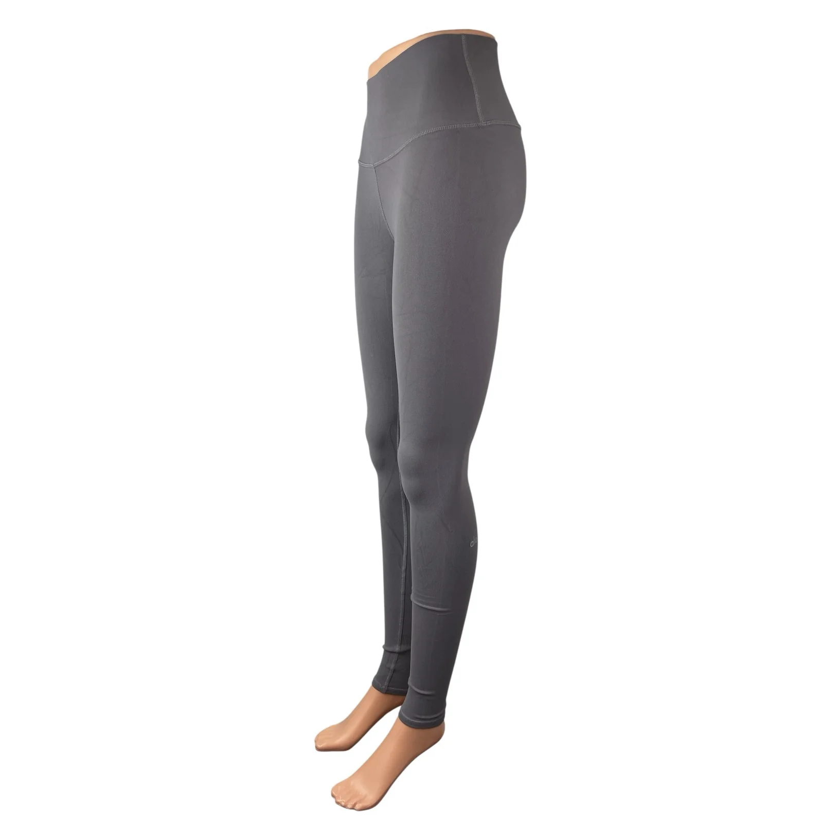 Alo Yoga Gray High Rise Skinny Yoga Gym Athletic Activewear Leggings Pants S/M - Image 3