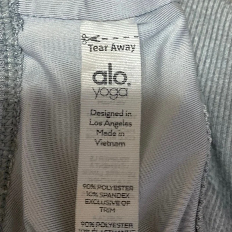 Alo Yoga Gray Rib Knit Sleeveless Cami Camisole Sports Bra Crop Tank Top Size S - Image 7