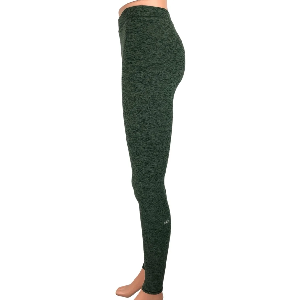 Alo Yoga Green Mid Rise Pull On Activewear Athletic Fitness Ankle Leggings Sz XS - Image 2