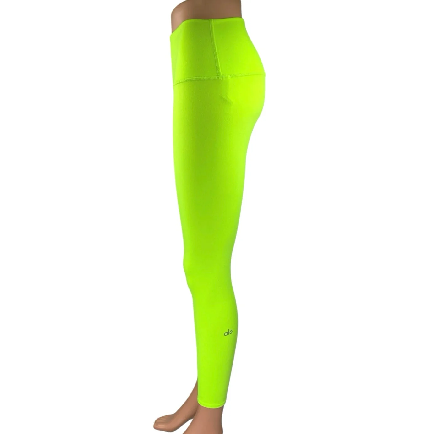 Alo Yoga Neon Green Skinny High Waist Fitness Workout Yoga Leggings Pants Size S - Image 2