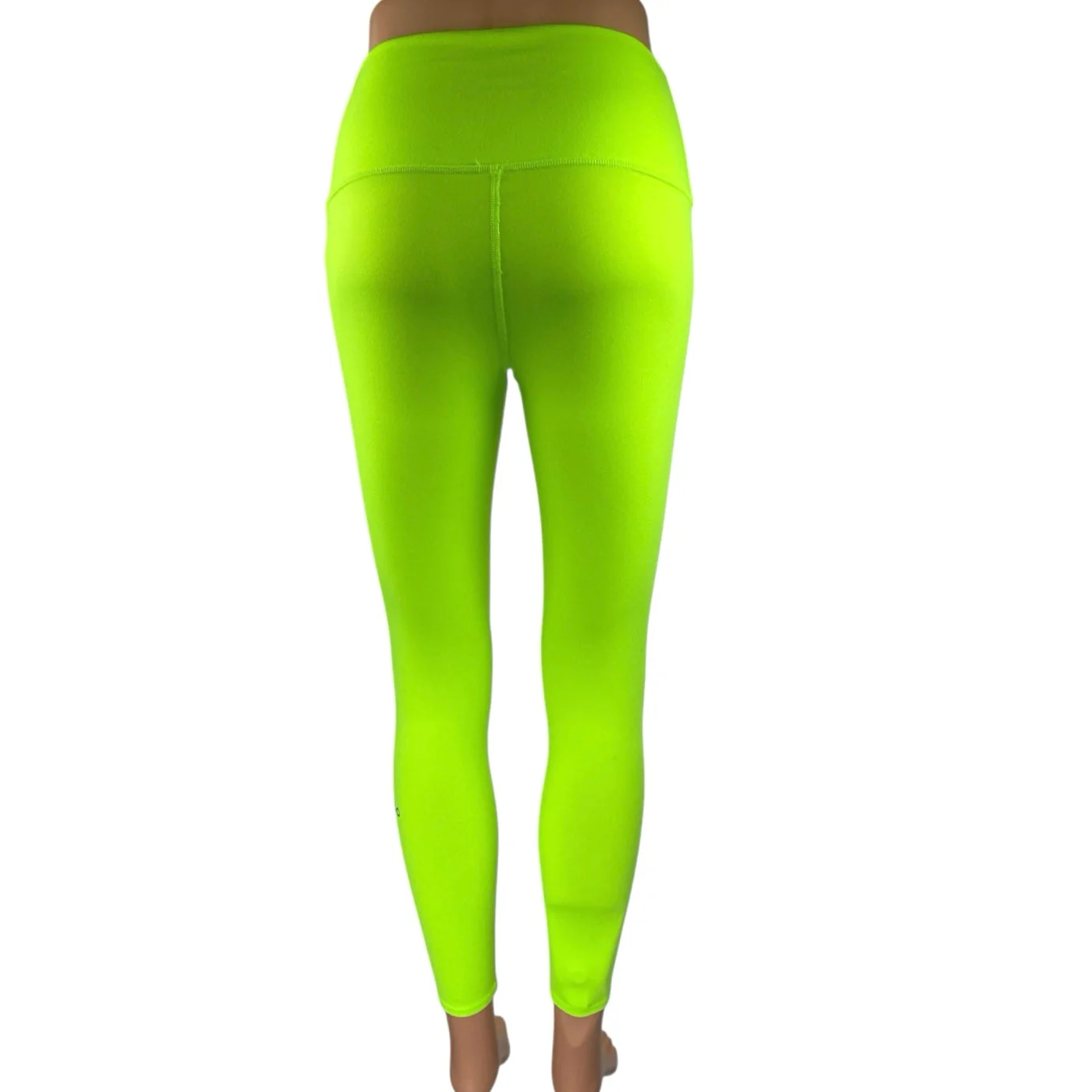 Alo Yoga Neon Green Skinny High Waist Fitness Workout Yoga Leggings Pants Size S - Image 3