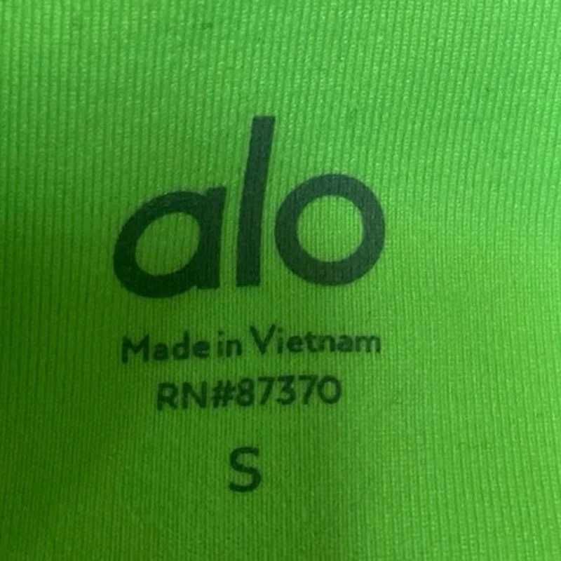 Alo Yoga Neon Green Skinny High Waist Fitness Workout Yoga Leggings Pants Size S - Image 4