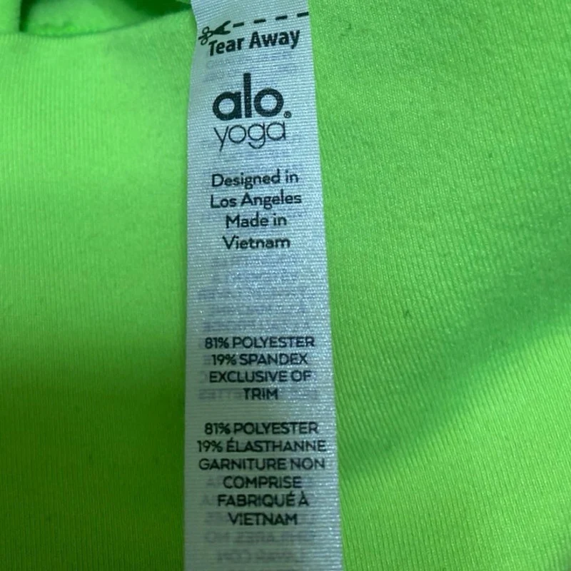 Alo Yoga Neon Green Skinny High Waist Fitness Workout Yoga Leggings Pants Size S - Image 5