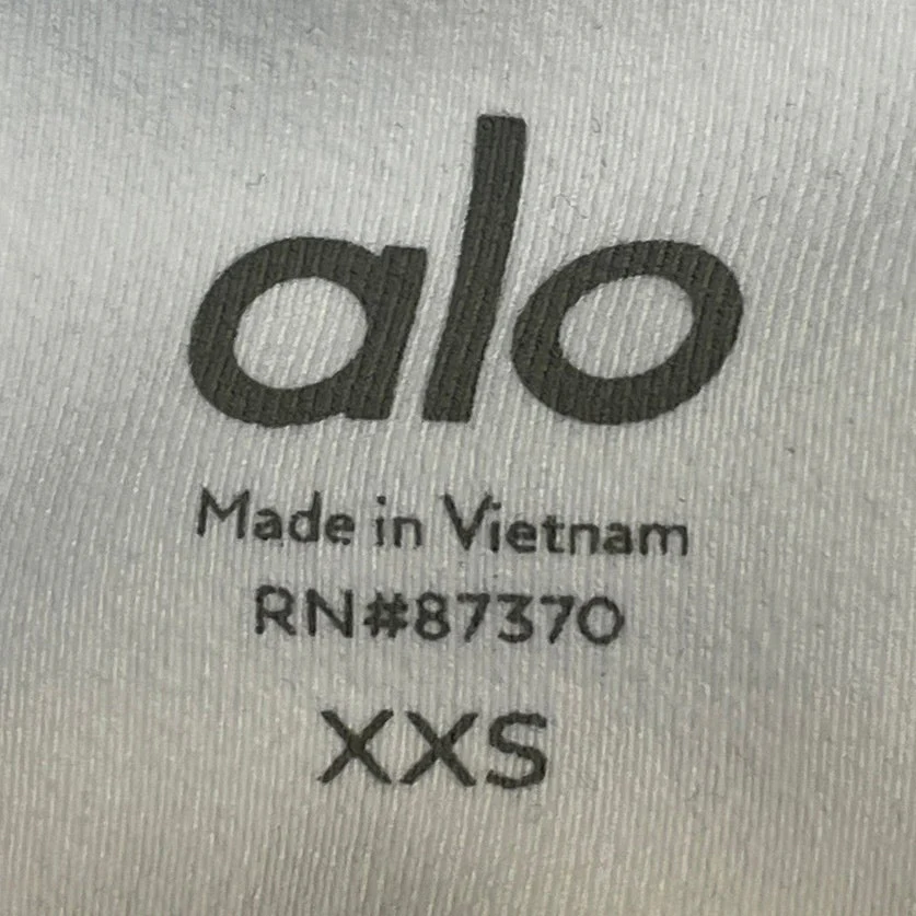 Alo Yoga Sheila White High Rise Mesh Workout Athletic Leggings Pants Size XXS - Image 4