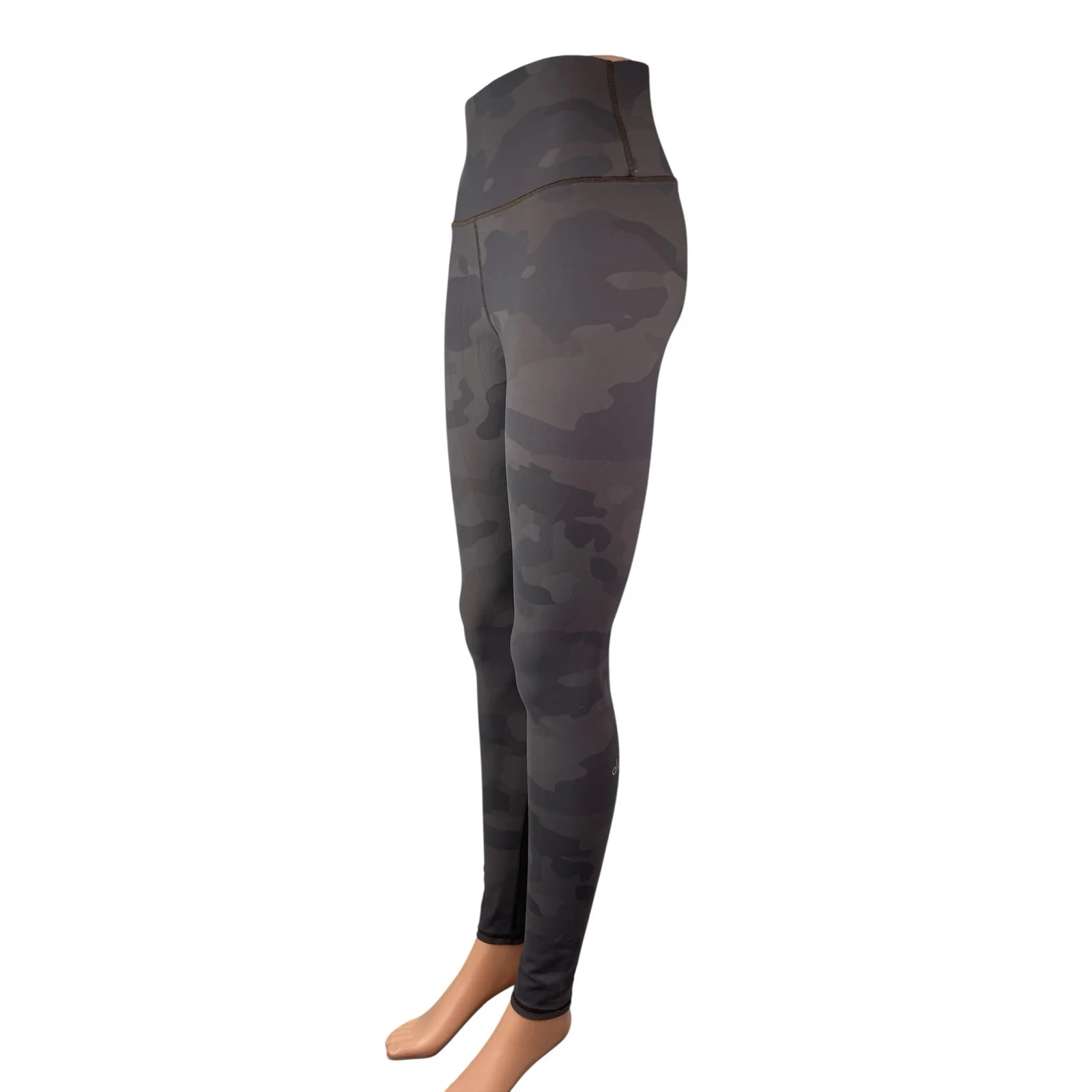 Alo Yoga Vapor Gray Camo Camouflage High Rise Skinny Athletic Leggings Pants S - Image 3
