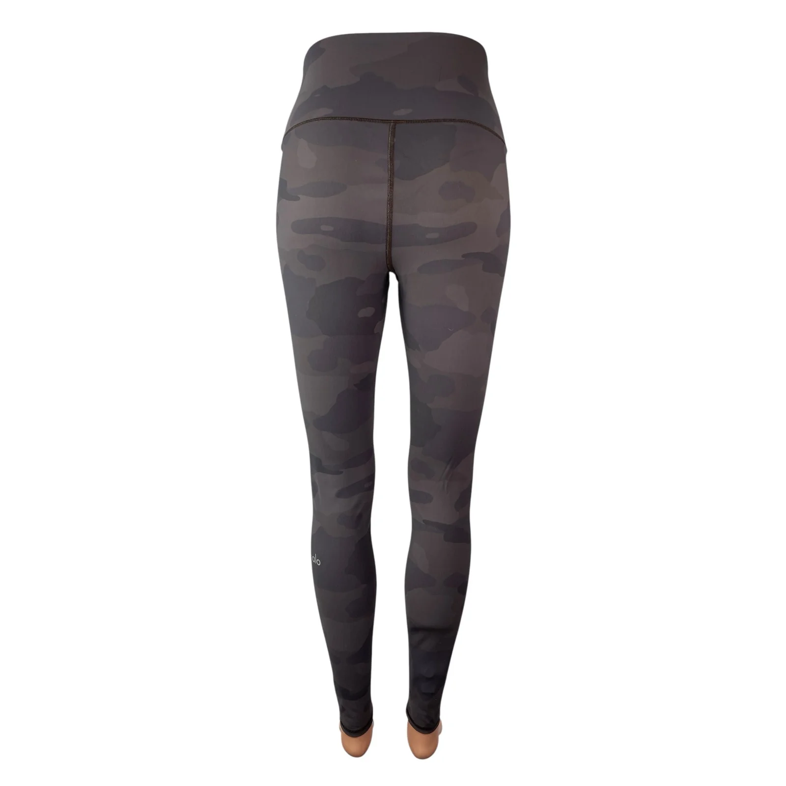 Alo Yoga Vapor Gray Camo Camouflage High Rise Skinny Athletic Leggings Pants S - Image 4