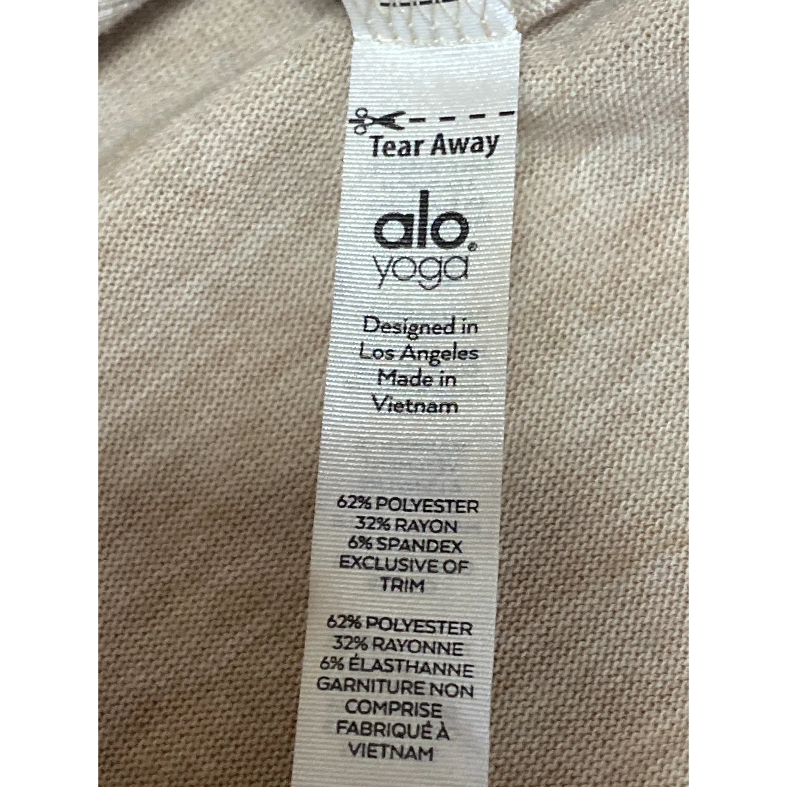 Alo Yoga Women's Beige Long Sleeve Side Slit Crew Neck Sweater Sweatshirt Top S - Image 6