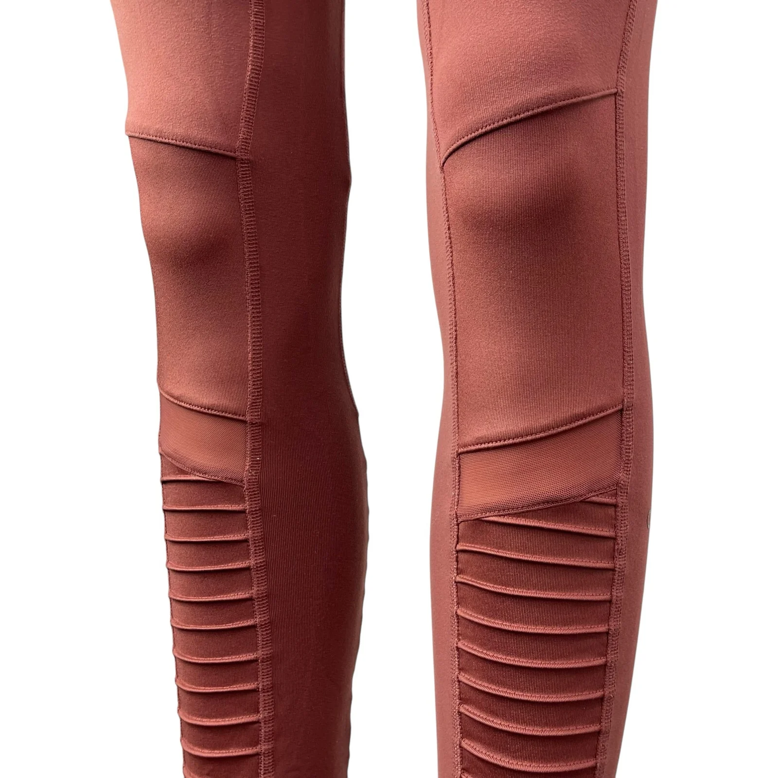 Alo Yoga Women's Pink Brown High Waist Activewear Yoga Moto Leggings Pants Sz S - Image 2