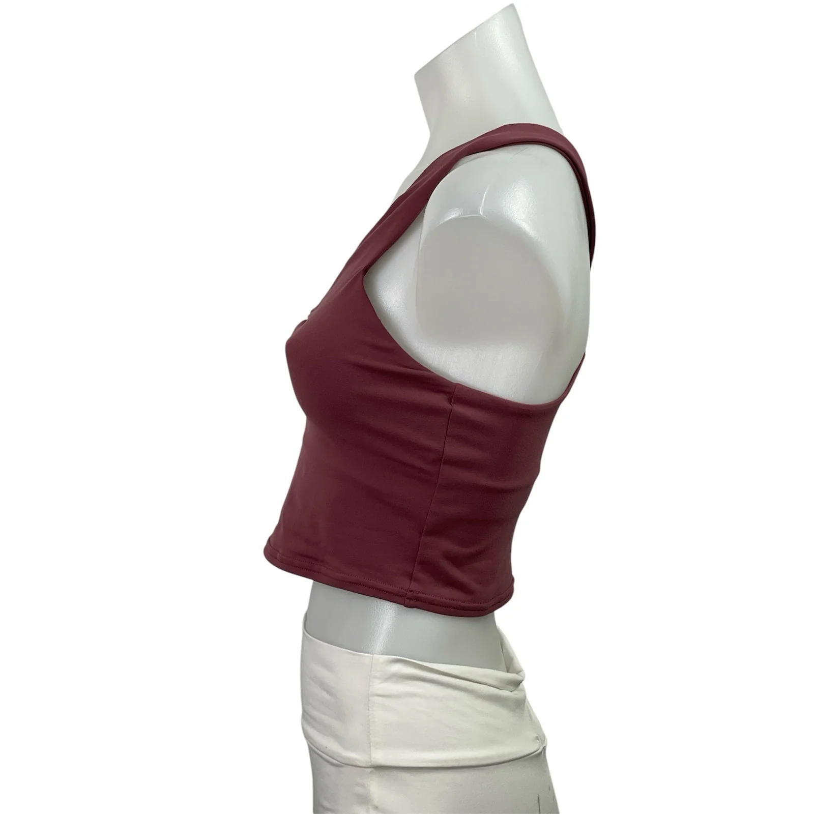 Alo Yoga Womens Red Sleeveless Racerback Workout Yoga Sports Bra Crop Tank Top S - Image 2