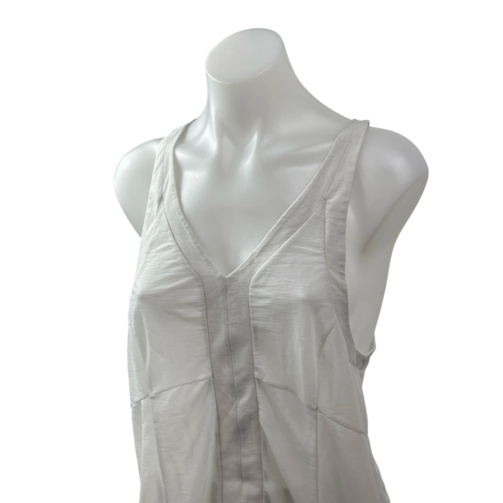 Alo Yoga Women's White V Neck Sleeveless Sports Athletic Activewear Tank Top M - Image 2