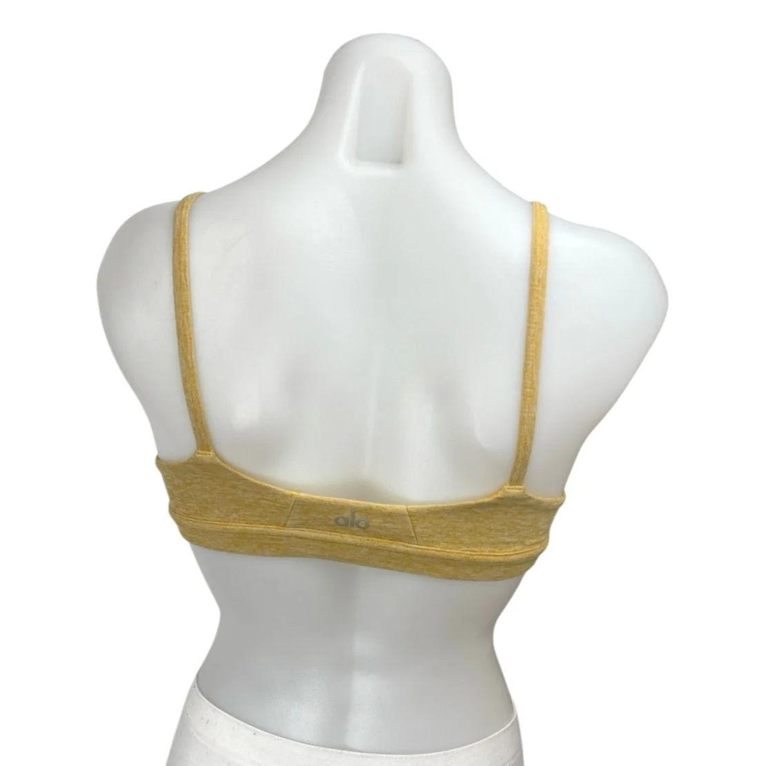 Alo Yoga Yellow Sleeveless Workout Running Athletic Sports Bra Crop Top Size XS - Image 2