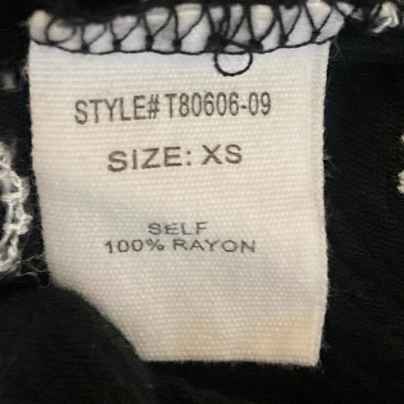 Altar'd State Black White V Neck Floral Tie Back Bell Sleeve Blouse Top Size XS - Image 6