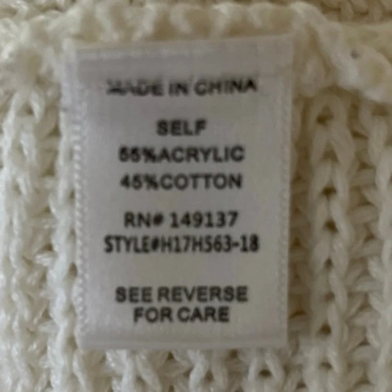 Altar'd State Cream Knit V Neck Lace Up Oversized Hi Low Sweater Top Size M - Image 4