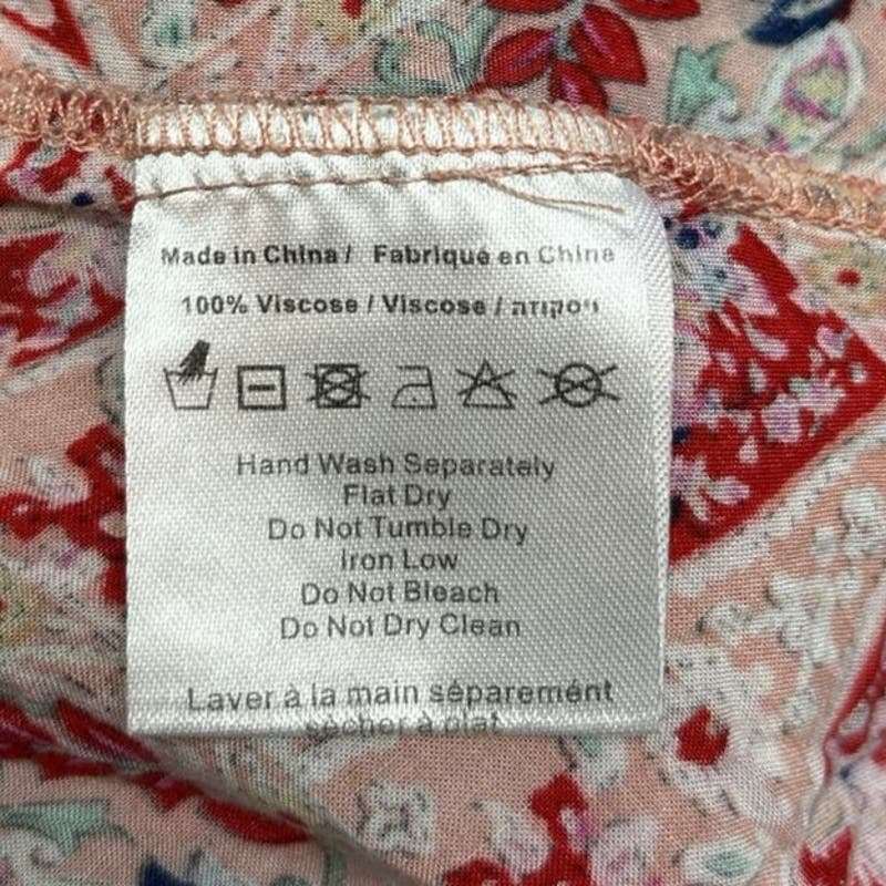 Altar'd State Pink Red Sleeveless V-Neck Floral Fit & Flare Mini Dress Size M - Image 5