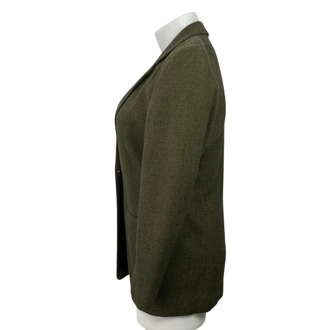 Amanda Smith 100% Wool Green Long Sleeve Single Breasted Blazer Coat Jacket 12 - Image 2
