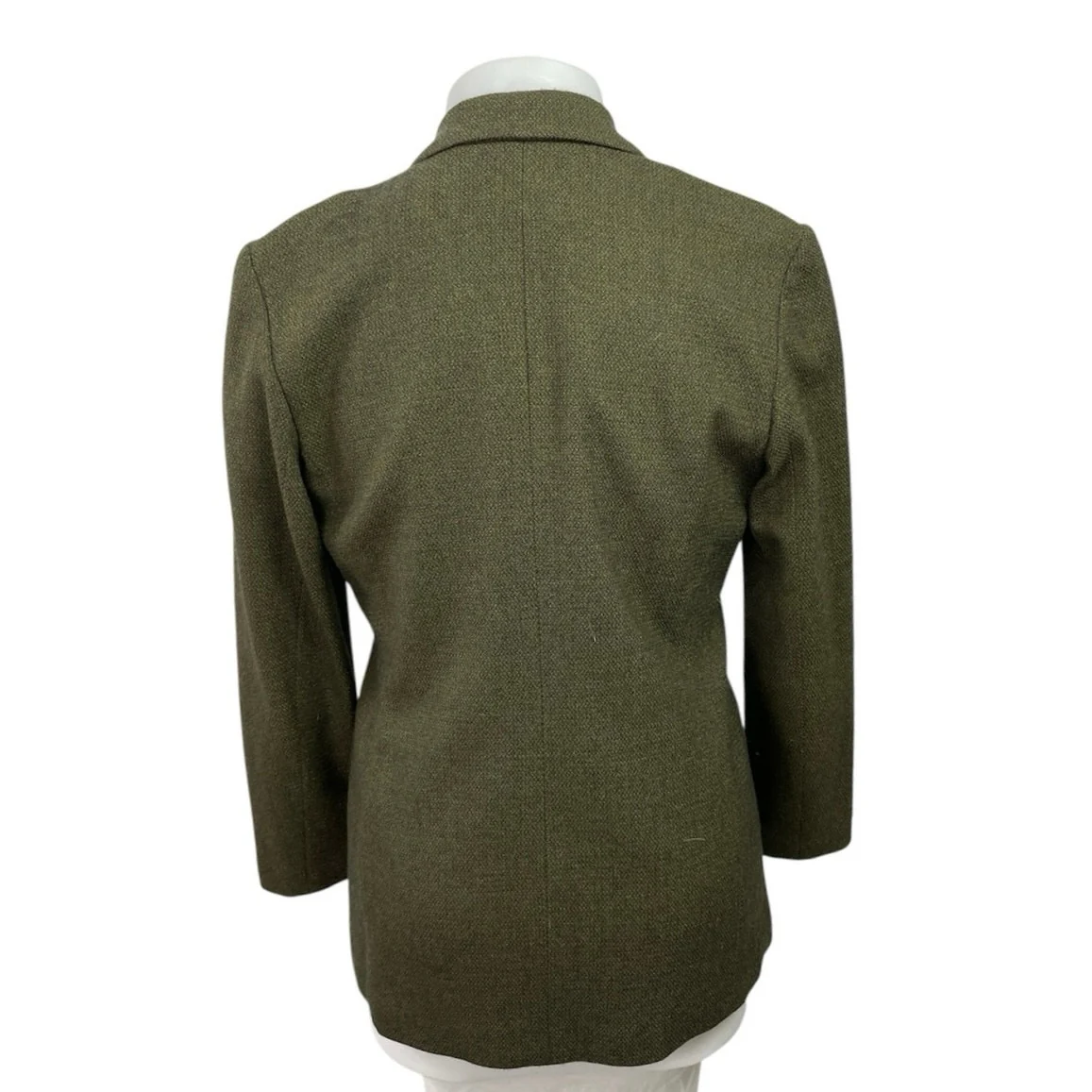 Amanda Smith 100% Wool Green Long Sleeve Single Breasted Blazer Coat Jacket 12 - Image 3